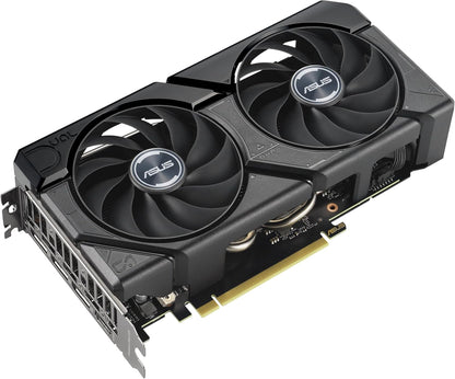 ASUS Dual GeForce RTX 4060 EVO OC Edition 8GB GDDR6 (PCIe 4.0, 8GB GDDR6, DLSS 3, HDMI 2.1a, DisplayPort 1.4a, Axial-Tech-Lüfterdesign, 0dB, Dual BIOS, Auto-Extreme-Technologie)