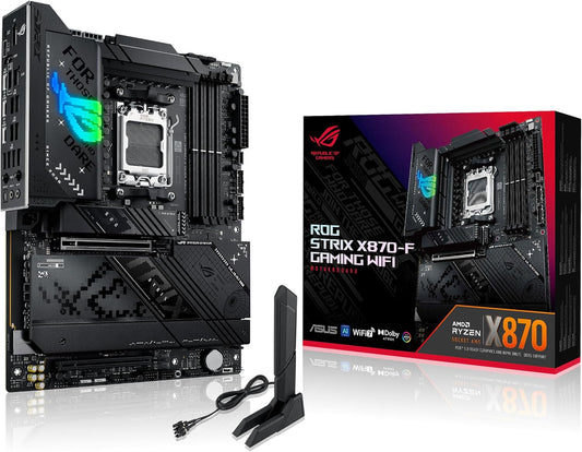 ASUS ROG Strix X870-F Gaming WiFi Mainboard Sockel AM5 (AMD, X870, ATX, 16+2+2 Power Stages, Dynamic OC Switcher, Core Flex, DDR5, WiFi 7, M.2, PCIe 5.0)
