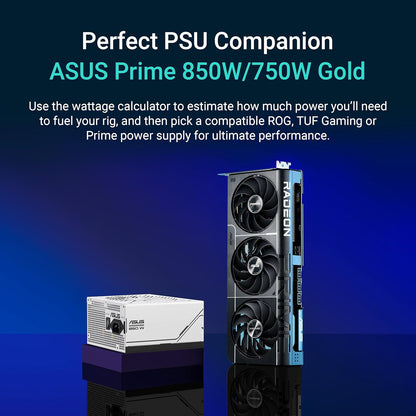 ASUS Prime Radeon RX 9070 XT OC Edition 16GB GDDR6 Gaming Grafikkarte (AMD Radeon Radeon RX9070XT, PCIe 5.0, 1x HDMI 2.1b, 3X DisplayPort 2.1a, 2.5-Slot-Design, PRIME-RX9070XT-O16G)