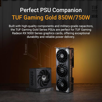 ASUS TUF Gaming Radeon RX 9070 XT OC Edition 16GB GDDR6 Grafikkarte (AMD Radeon Radeon RX9070XT, PCIe 5.0, 1x HDMI 2.1b, 3X DisplayPort 2.1a, 3.125-Slot-Design, TUF-RX9070XT-O16G-GAMING)