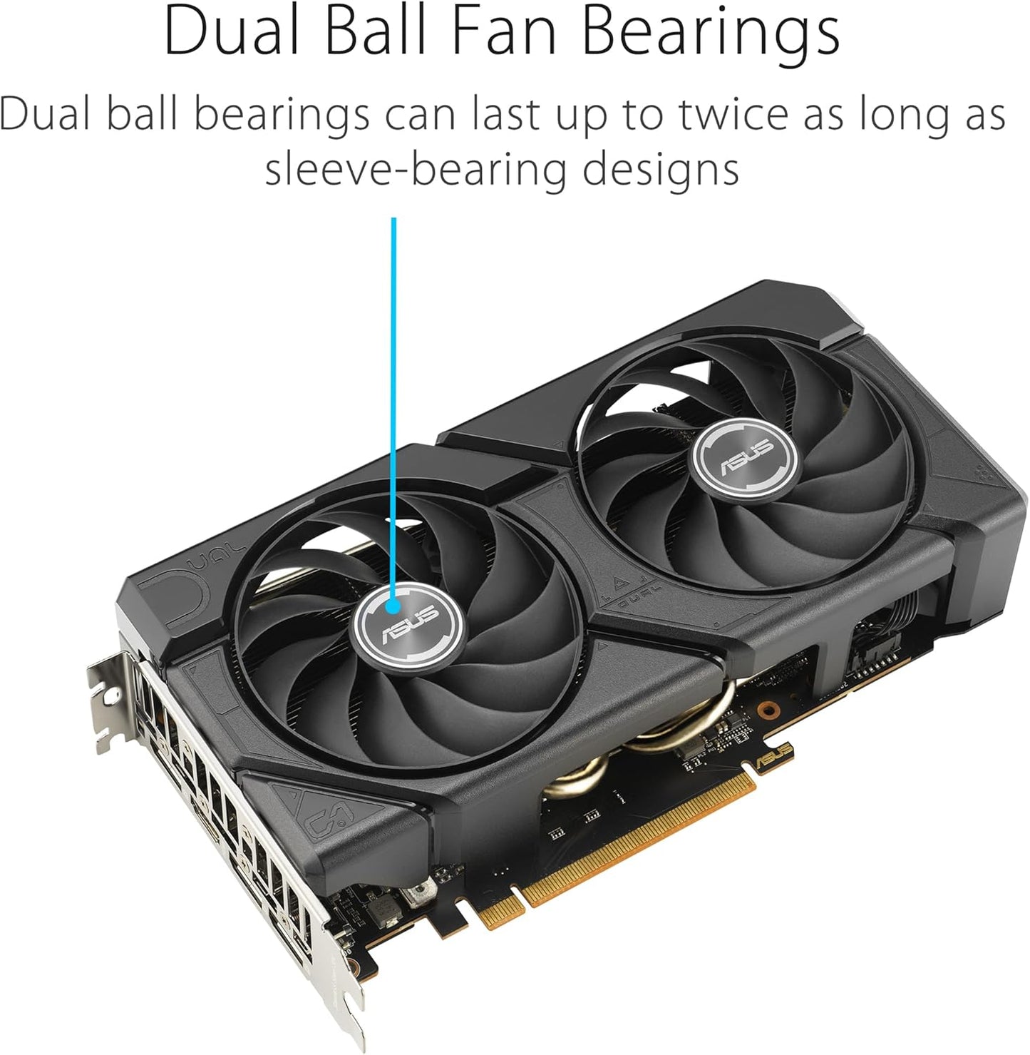 ASUS Dual Radeon RX 7600 EVO OC Edition 8GB GDDR6 Gaming Grafikkarte (AMD Radeon RX7600, PCIe 4.0, 1x HDMI 2.1, 3X DisplayPort 1.4a, DUAL-RX7600-O8G-EVO)