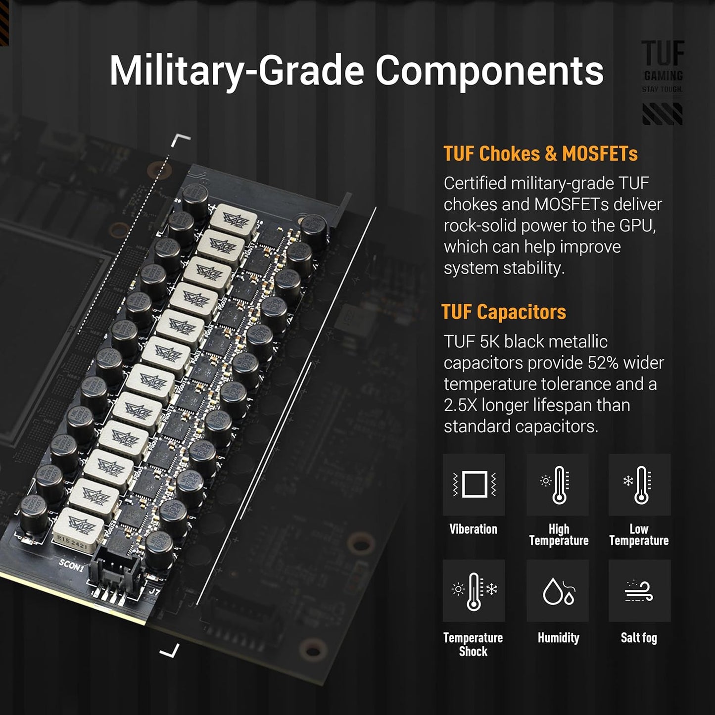 ASUS TUF Gaming GeForce RTX 5090 OC Edition 32GB GDDR7 Gaming Grafikkarte (Nvidia GeForce RTX5090, 3,6 Slot Design, PCIe 5.0, 2X HDMI 2.1b, 3X DisplayPort 2.1a, TUF-RTX5090-O32G-GAMING)