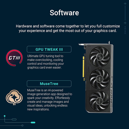 ASUS Prime GeForce RTX 5060 8GB GDDR7 OC Edition Gaming Grafikkarte (Nvidia GeForce RTX5060 DLSS 4, 2,5-Slot Design, PCIe 5.0, 3X DisplayPort 2.1b, 1x HDMI 2.1b, PRIME-RTX5060-O8G)