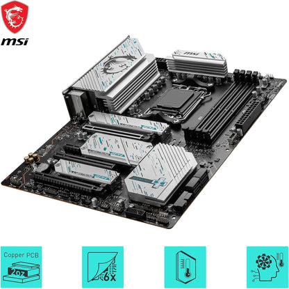 MSI X670E Gaming Plus WiFi Mainboard, ATX - Unterstützt AMD Ryzen 7000 Prozessoren, AM5-14 Duet Rail 80A SPS, DDR5 7800 MHz/OC, PCIe 5.0 x16, M.2 Gen5, 2.5G LAN, Wi-Fi 6E