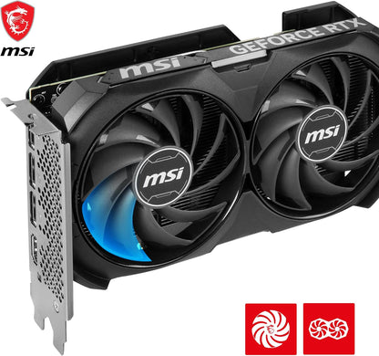 MSI GeForce RTX 4060 Ti Ventus 2X Black 8G OC Grafikkarte -NVIDIA RTX 4060 Ti, 8 GB GDDR6 Speicher, 18Gbps, PCIe 4.0, DLSS3