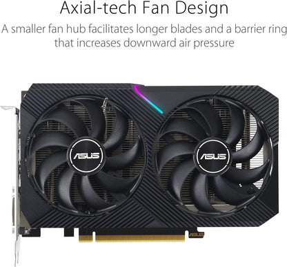 ASUS Dual GeForce RTX 3050 V2 OC Edition 8GB GDDR6 Gaming Grafikkarte (Nvidia RTX3050 V2, PCIe 4.0, HDMI 2.1, DisplayPort 1.4a, DUAL-RTX3050-O8G-V2)