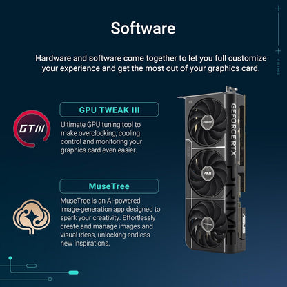 ASUS Prime GeForce RTX 5070 12GB GDDR7 OC Edition Gaming Grafikkarte (NVIDIA Blackwell Architektur und DLSS 4, 2,5-Slot Design, SSF, PCIe 5.0, 3X DisplayPort 2.1b, 1x HDMI 2.1b, PRIME-RTX5070-O12G)