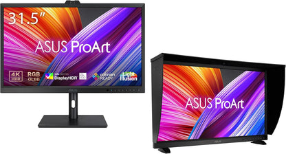 ASUS ProArt OLED PA32DC - 32 Zoll 4K UHD Professioneller Monitor - 16:9, 3840x2160, 10-bit - Kolorimeter, Auto Kalibrierung, ergonomisch, Calman, DisplayHDR 400 - DP, HDMI, 65W USB-C, USB-Hub