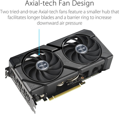ASUS Dual GeForce RTX 4060 Ti EVO OC Edition 8GB GDDR6 Gaming Grafikkarte (Nvidia RTX4060Ti EVO DLSS 3, PCIe 4.0, 1x HDMI 2.1a, 3X DisplayPort 1.4a, DUAL-RTX4060TI-O8G-EVO)