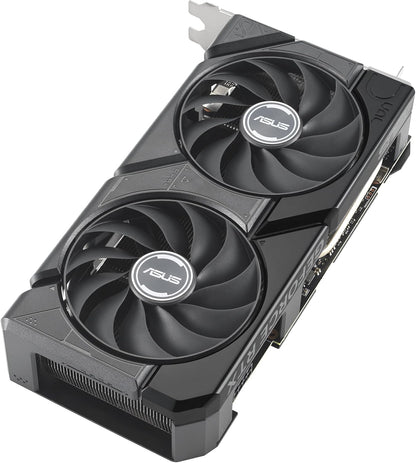 ASUS Dual GeForce RTX 4060 EVO OC Edition 8GB GDDR6 (PCIe 4.0, 8GB GDDR6, DLSS 3, HDMI 2.1a, DisplayPort 1.4a, Axial-Tech-Lüfterdesign, 0dB, Dual BIOS, Auto-Extreme-Technologie)