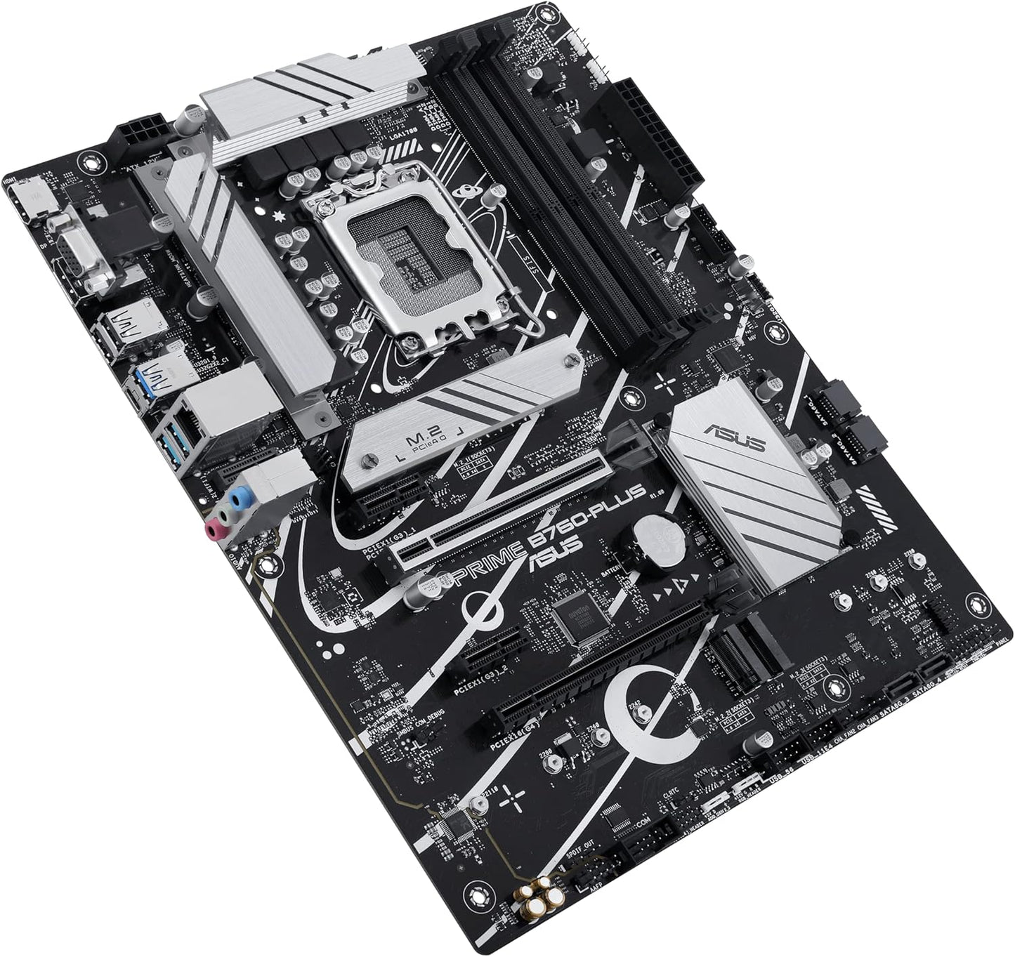 ASUS Prime B760-PLUS Intel B760 (13. und 12. Generation) LGA1700 ATX Motherboard PCIe 5.0, DDR5, 3X PCIe 4.0 M.2 Slots, 2,5 GB LAN, DP, HDMI, USB 3.2 Gen 2x2 Typ-C, Front USB 3.2 Gen 1 Type-C,