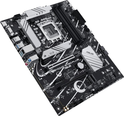 ASUS Prime B760-PLUS Intel B760 (13. und 12. Generation) LGA1700 ATX Motherboard PCIe 5.0, DDR5, 3X PCIe 4.0 M.2 Slots, 2,5 GB LAN, DP, HDMI, USB 3.2 Gen 2x2 Typ-C, Front USB 3.2 Gen 1 Type-C,