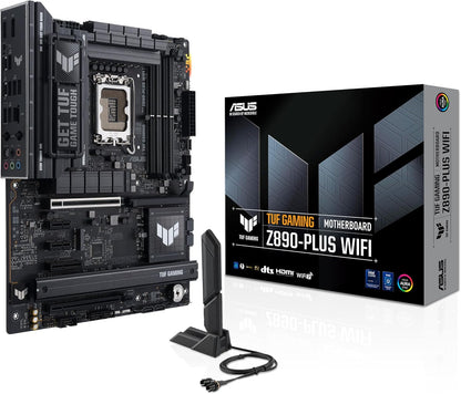 ASUS TUF Gaming Z890-PLUS WiFi Mainboard Sockel Intel LGA 1851 (ATX, PCIe 5.0, DDR5, DisplayPort, HDMI, Thunderbolt 4, 4X M.2, WiFi 7, Q-Release, Aura Sync)