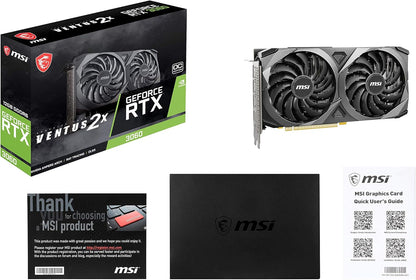 MSI GeForce RTX 3060 VENTUS 2X 12G OC, Gaming Grafikkarte - NVIDIA RTX 3060, 12GB GDDR6 Speicher, 192-bit, 15 Gbps