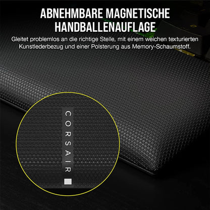 CORSAIR K100 RGB Optisch-Mechanische Kabelgebundene Gaming-Tastatur - OPX Linear-Schalter - PBT Double-Shot Tastenkappen - Elgato Stream Deck & iCUE Kompatibel - PC, Mac, Xbox - QWERTZ DE - Schwarz