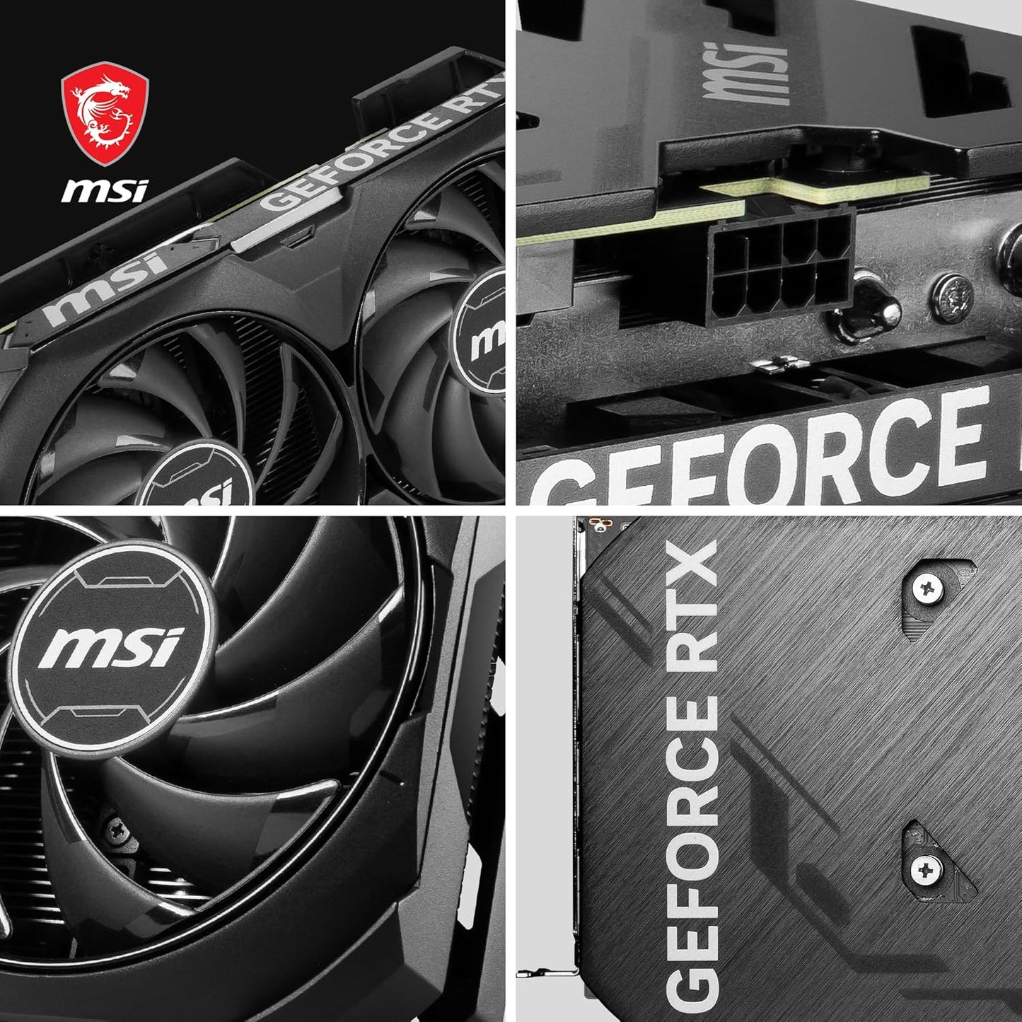 MSI GeForce RTX 4060 Ti Ventus 2X Black 8G OC Grafikkarte -NVIDIA RTX 4060 Ti, 8 GB GDDR6 Speicher, 18Gbps, PCIe 4.0, DLSS3