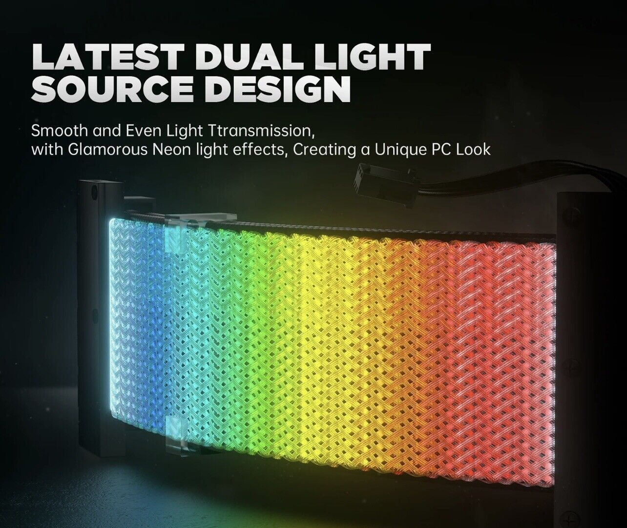 24-Pin Waved RGB Kabel  ARGB Stromkabel mit Wellen-Effekt ASUS MSI AORUS ARGB
